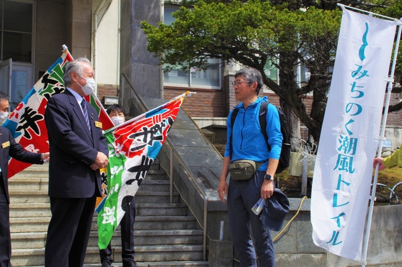 釜石市長が激励してくれました