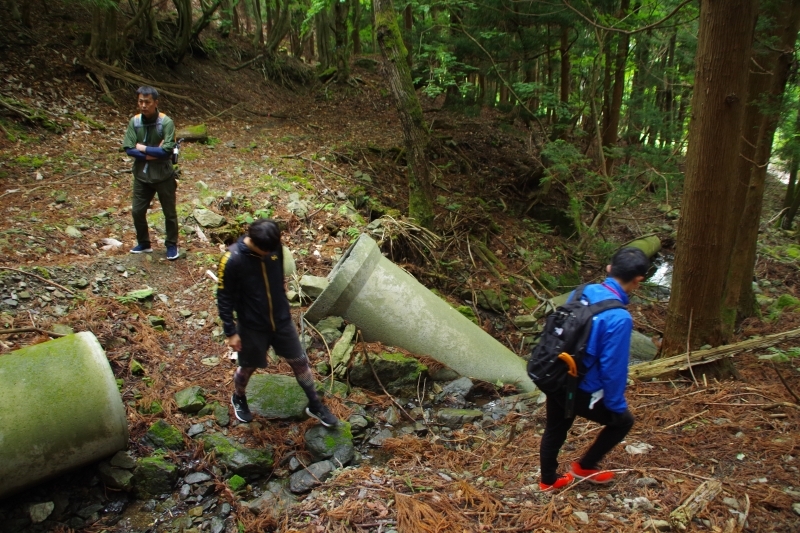 2019年の台風で壊れた水路