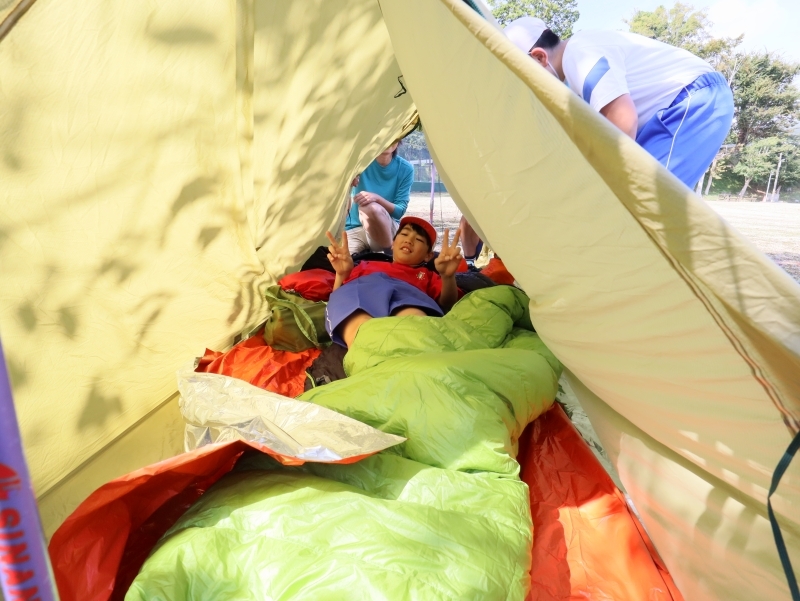 テントに入ってみた