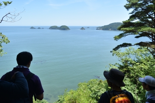 みちのく潮風トレイル・石巻市尾ノ崎峠と名振西漁港の間の写真スポット