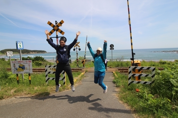 ＃大浜の踏切にて